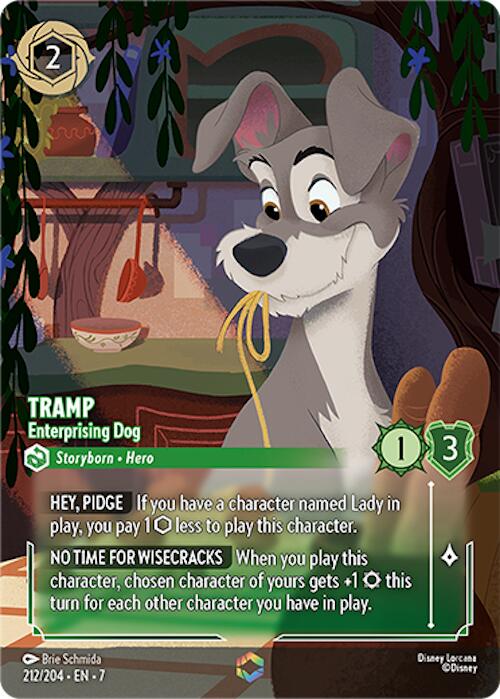 Tramp - Enterprising Dog (Enchanted) (212/204) [Archazia's Island] Lorcana Single Disney | Red Claw Gaming