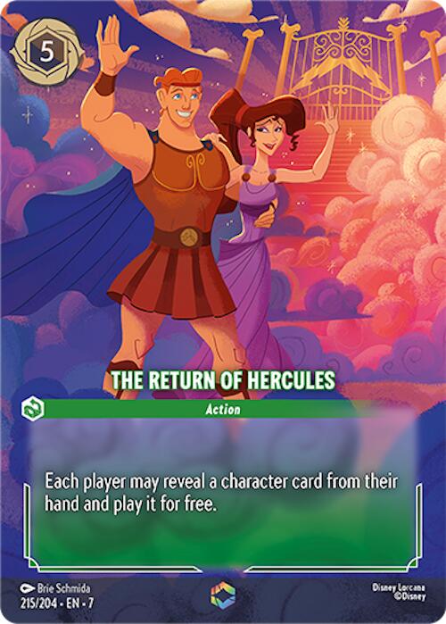 The Return of Hercules (Enchanted) (215/204) [Archazia's Island] Lorcana Single Disney | Red Claw Gaming