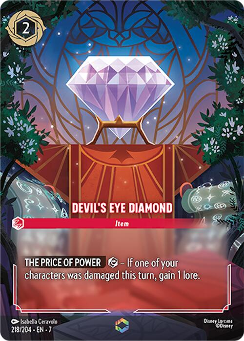 Devil's Eye Diamond (Enchanted) (218/204) [Archazia's Island] Lorcana Single Disney | Red Claw Gaming