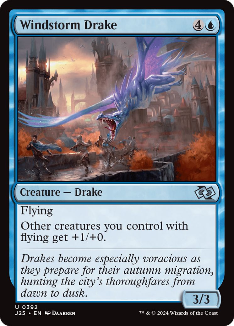 Windstorm Drake [Foundations Jumpstart] MTG Single Magic: The Gathering | Red Claw Gaming