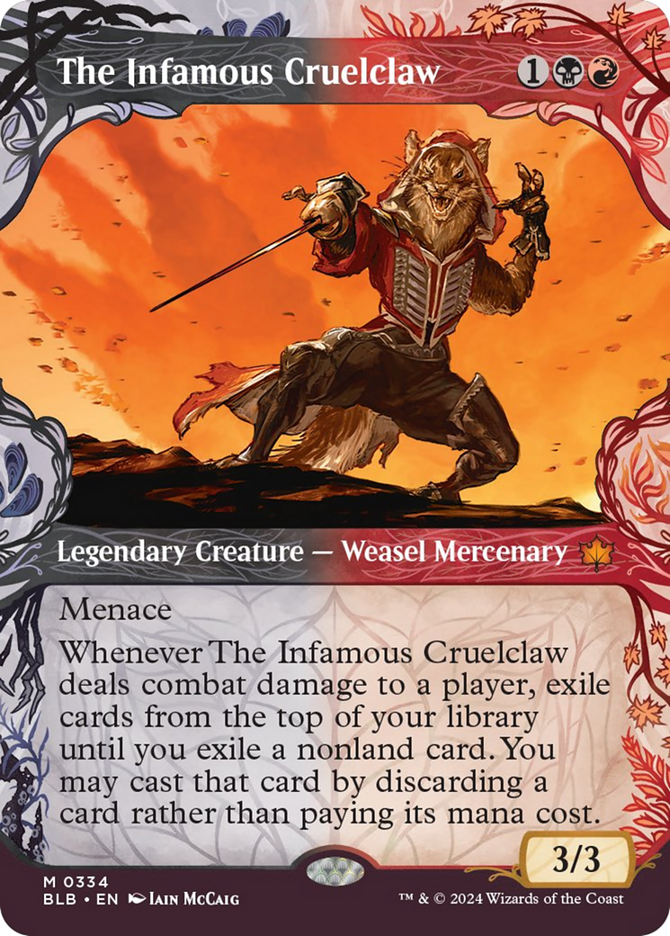 The Infamous Cruelclaw (Showcase) [Bloomburrow] MTG Single Magic: The Gathering | Red Claw Gaming