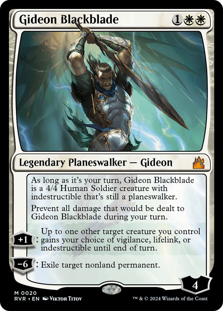 Gideon Blackblade [Ravnica Remastered] MTG Single Magic: The Gathering | Red Claw Gaming
