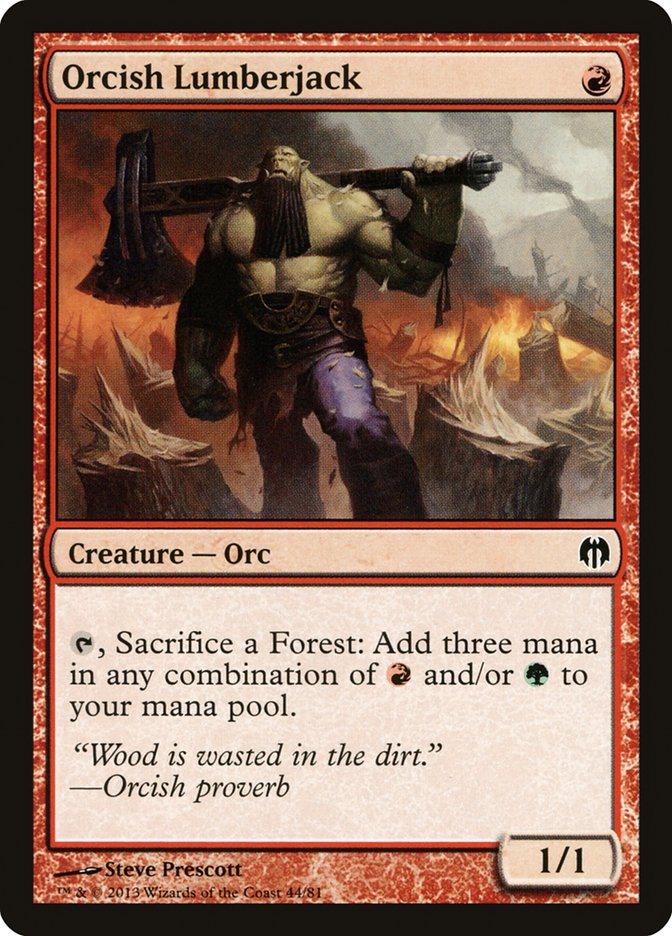 Orcish Lumberjack [Duel Decks: Heroes vs. Monsters] MTG Single Magic: The Gathering    | Red Claw Gaming