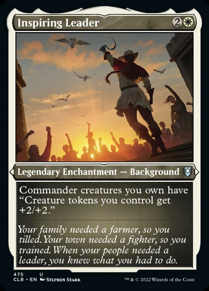 Inspiring Leader (Foil Etched) [Commander Legends: Battle for Baldur's Gate] MTG Single Magic: The Gathering | Red Claw Gaming