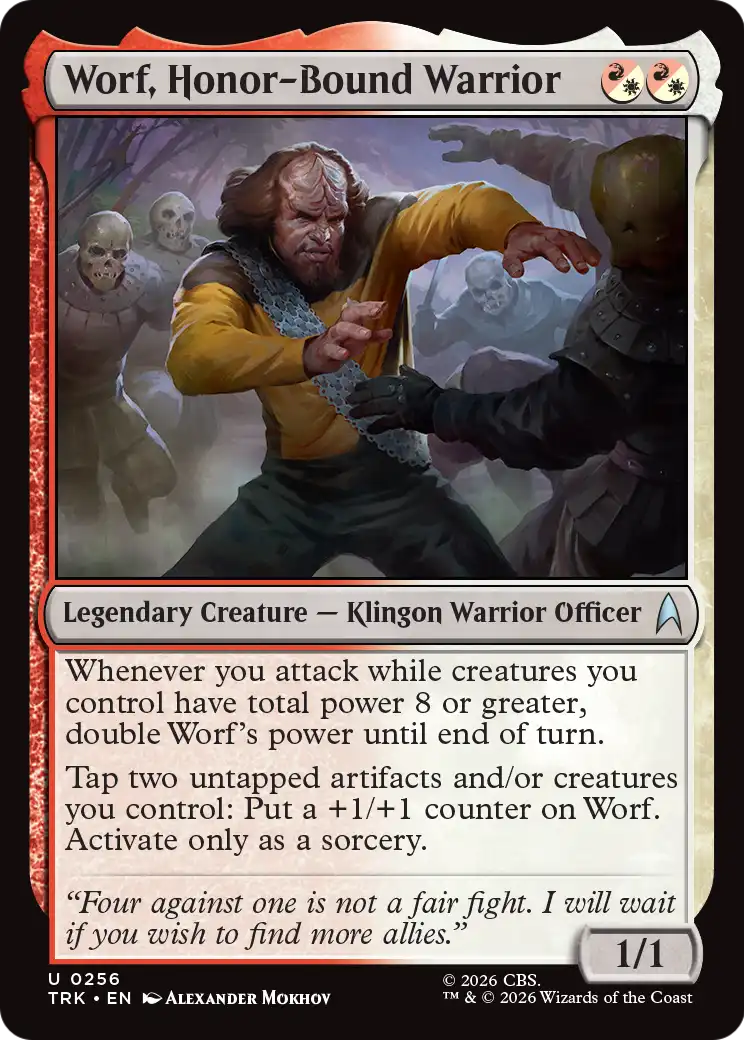 Worf, Honor-Bound Warrior [Star Trek] MTG Single Magic: The Gathering | Red Claw Gaming