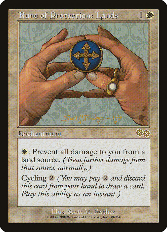 Rune of Protection: Lands [Urza's Saga] MTG Single Magic: The Gathering | Red Claw Gaming