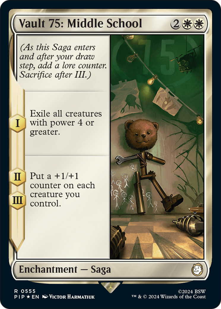 Vault 75: Middle School (Surge Foil) [Fallout] MTG Single Magic: The Gathering | Red Claw Gaming
