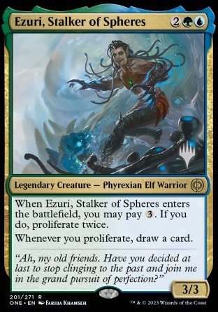 Ezuri, Stalker of Spheres (Promo Pack) [Phyrexia: All Will Be One Promos] MTG Single Magic: The Gathering | Red Claw Gaming
