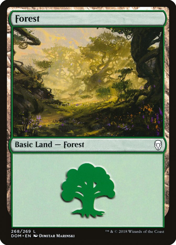 Forest (268) [Dominaria] MTG Single Magic: The Gathering | Red Claw Gaming