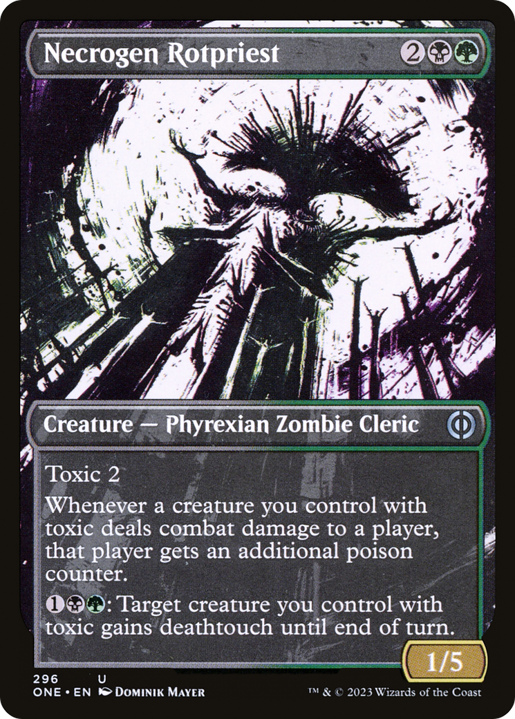 Necrogen Rotpriest (Borderless Ichor) [Phyrexia: All Will Be One] MTG Single Magic: The Gathering | Red Claw Gaming