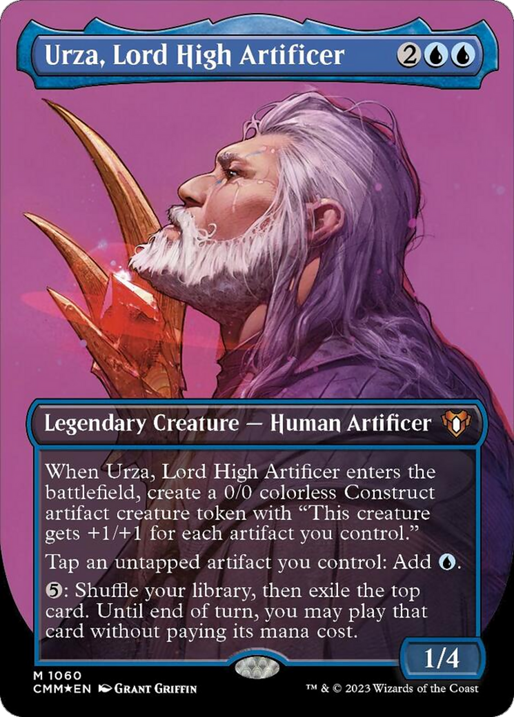Urza, Lord High Artificer (Borderless Textured Foil Frame Break) [Commander Masters] MTG Single Magic: The Gathering | Red Claw Gaming