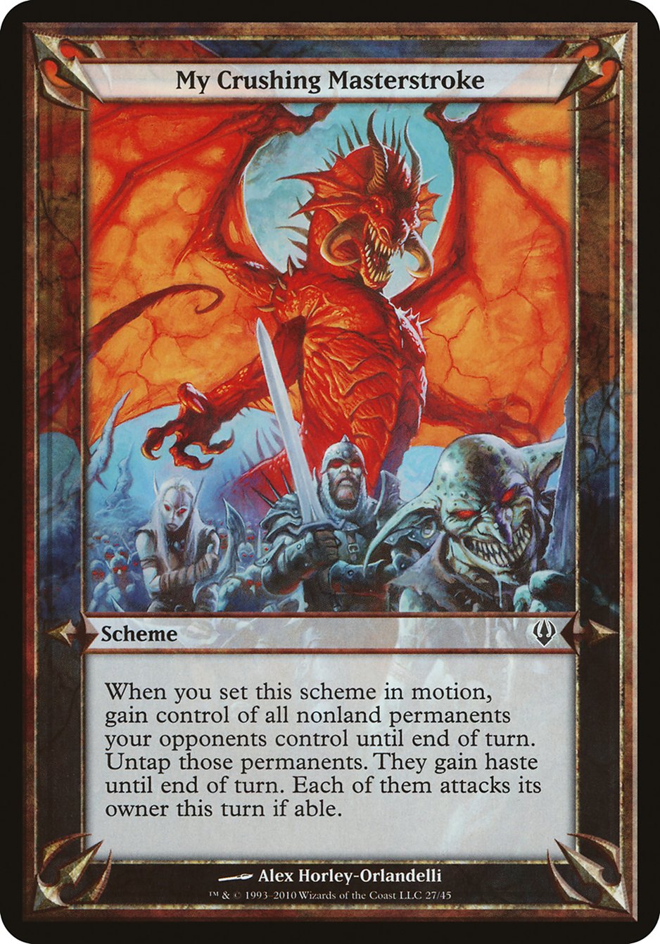 My Crushing Masterstroke (Schemes) [Archenemy Schemes] MTG Single Magic: The Gathering | Red Claw Gaming