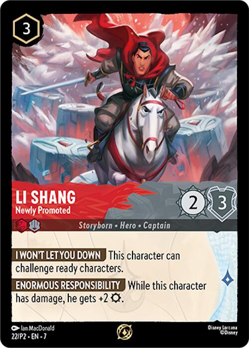 Li Shang - Newly Promoted (22) [Promo Cards] Lorcana Single Disney | Red Claw Gaming