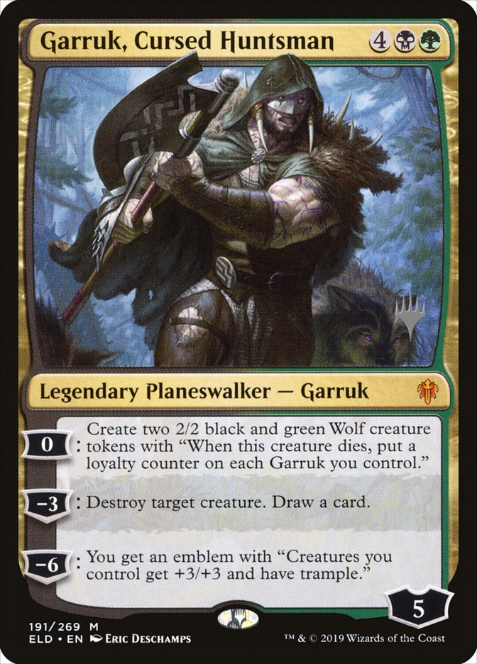 Garruk, Cursed Huntsman (Promo Pack) [Throne of Eldraine Promos] MTG Single Magic: The Gathering | Red Claw Gaming