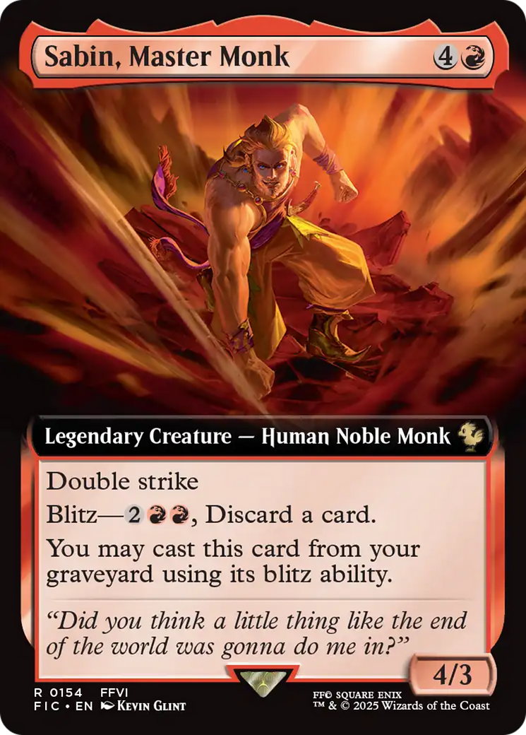 Sabin, Master Monk (Extended Art) [FINAL FANTASY Commander] MTG Single Magic: The Gathering | Red Claw Gaming