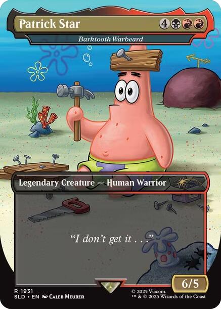 Patrick Star - Barktooth Warbeard [Secret Lair Drop Series] MTG Single Magic: The Gathering | Red Claw Gaming