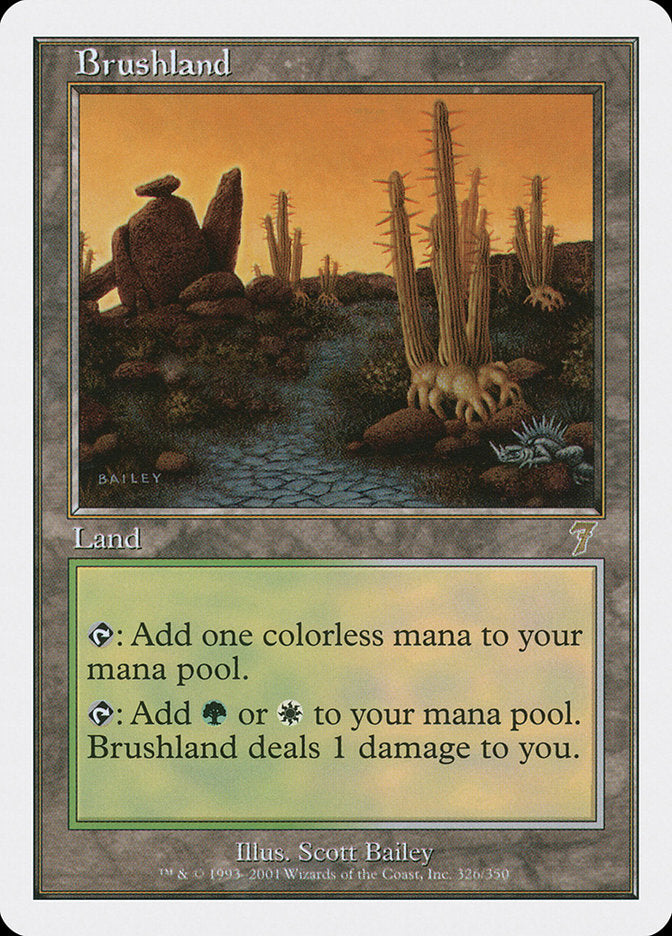 Brushland [Seventh Edition] MTG Single Magic: The Gathering | Red Claw Gaming