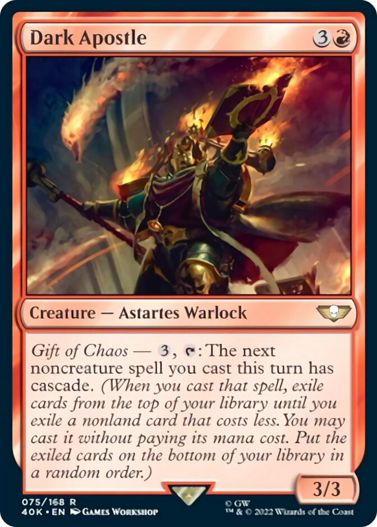 Dark Apostle (Surge Foil) [Warhammer 40,000] MTG Single Magic: The Gathering | Red Claw Gaming