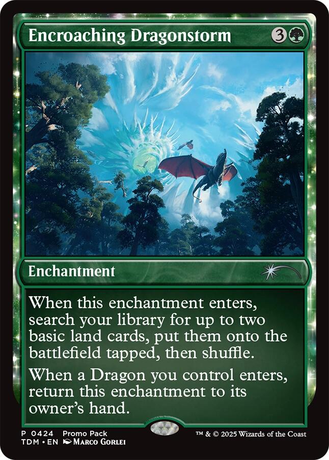 Encroaching Dragonstorm [Tarkir: Dragonstorm Promos] MTG Single Magic: The Gathering | Red Claw Gaming
