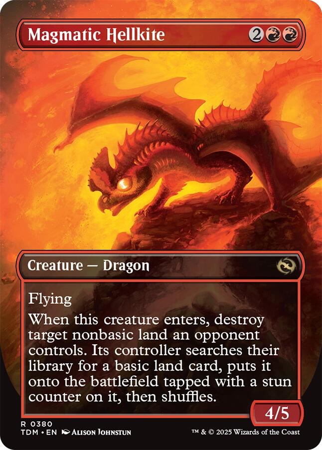 Magmatic Hellkite (Borderless) [Tarkir: Dragonstorm] MTG Single Magic: The Gathering | Red Claw Gaming