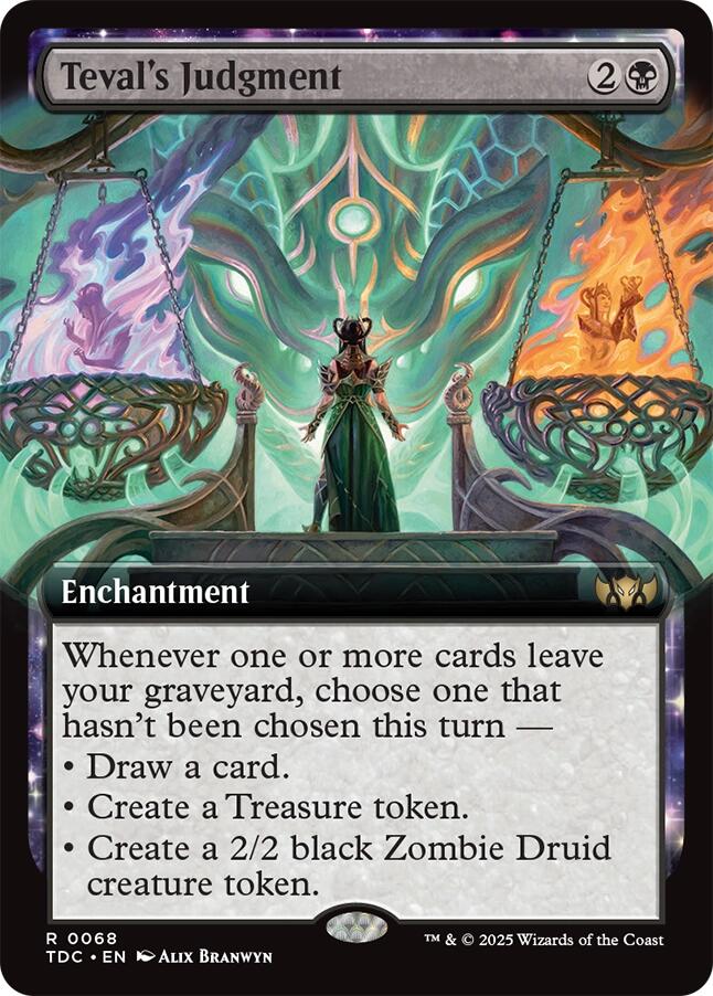 Teval's Judgment (Extended Art) [Tarkir: Dragonstorm Commander] MTG Single Magic: The Gathering | Red Claw Gaming