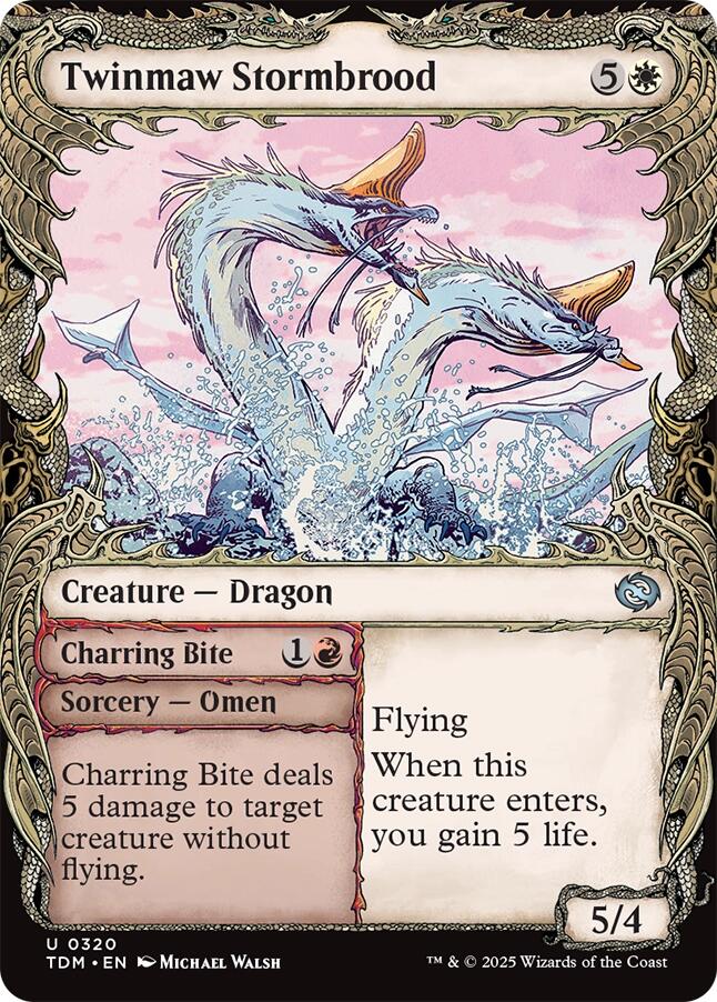 Twinmaw Stormbrood (Showcase) [Tarkir: Dragonstorm] MTG Single Magic: The Gathering | Red Claw Gaming