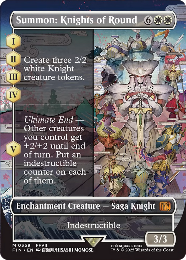 Summon: Knights of Round (Borderless) [FINAL FANTASY] MTG Single Magic: The Gathering | Red Claw Gaming
