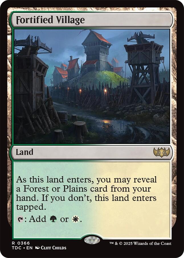 Fortified Village [Tarkir: Dragonstorm Commander] MTG Single Magic: The Gathering | Red Claw Gaming