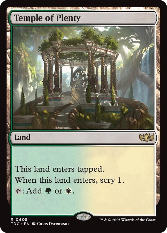 Temple of Plenty [Tarkir: Dragonstorm Commander] MTG Single Magic: The Gathering | Red Claw Gaming
