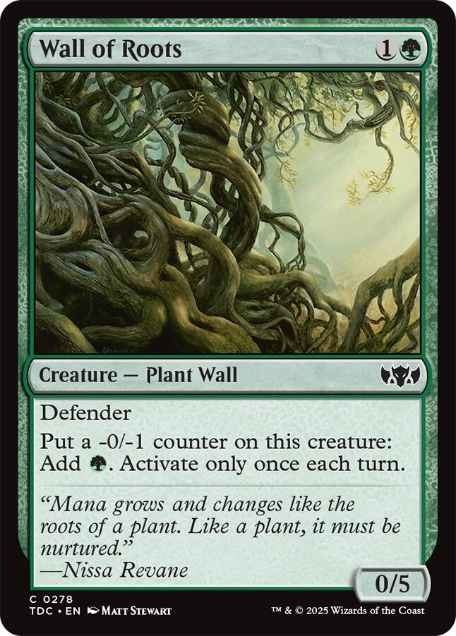 Wall of Roots [Tarkir: Dragonstorm Commander] MTG Single Magic: The Gathering | Red Claw Gaming