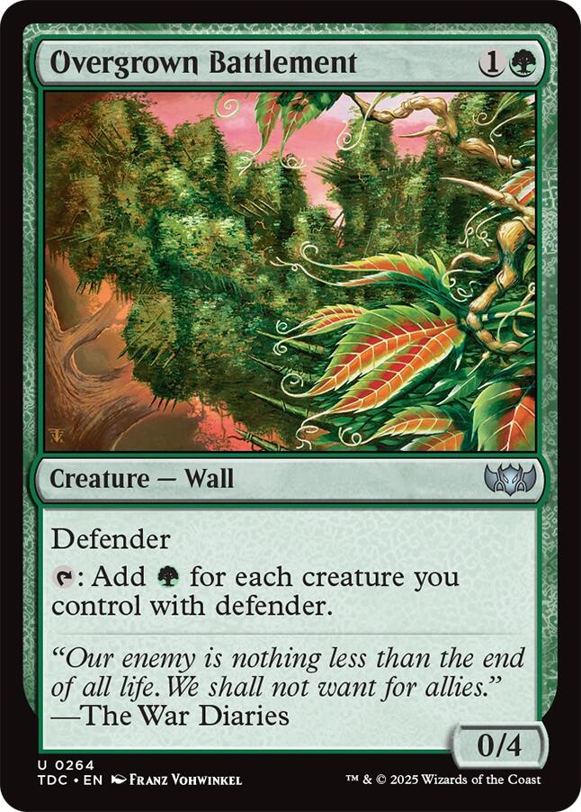 Overgrown Battlement [Tarkir: Dragonstorm Commander] MTG Single Magic: The Gathering | Red Claw Gaming
