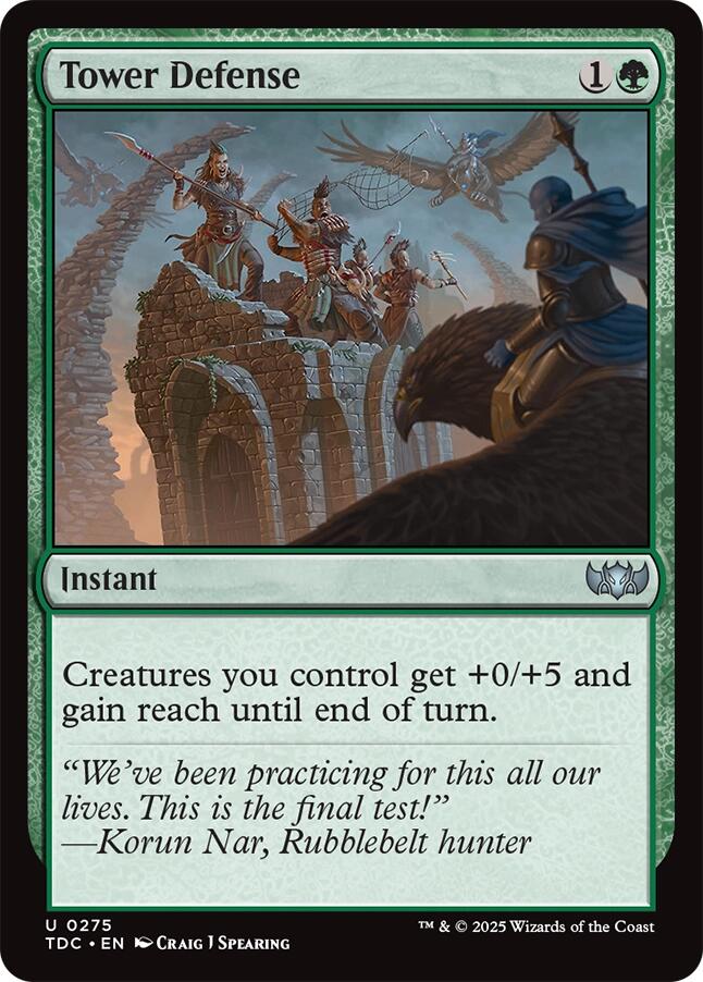 Tower Defense [Tarkir: Dragonstorm Commander] MTG Single Magic: The Gathering | Red Claw Gaming