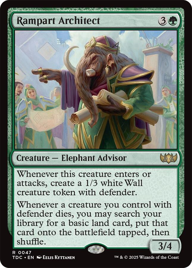 Rampart Architect [Tarkir: Dragonstorm Commander] MTG Single Magic: The Gathering | Red Claw Gaming