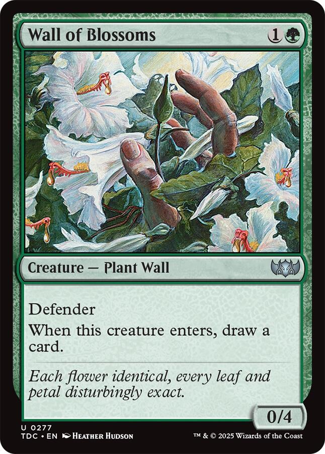 Wall of Blossoms [Tarkir: Dragonstorm Commander] MTG Single Magic: The Gathering | Red Claw Gaming