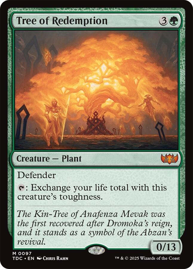 Tree of Redemption [Tarkir: Dragonstorm Commander] MTG Single Magic: The Gathering | Red Claw Gaming