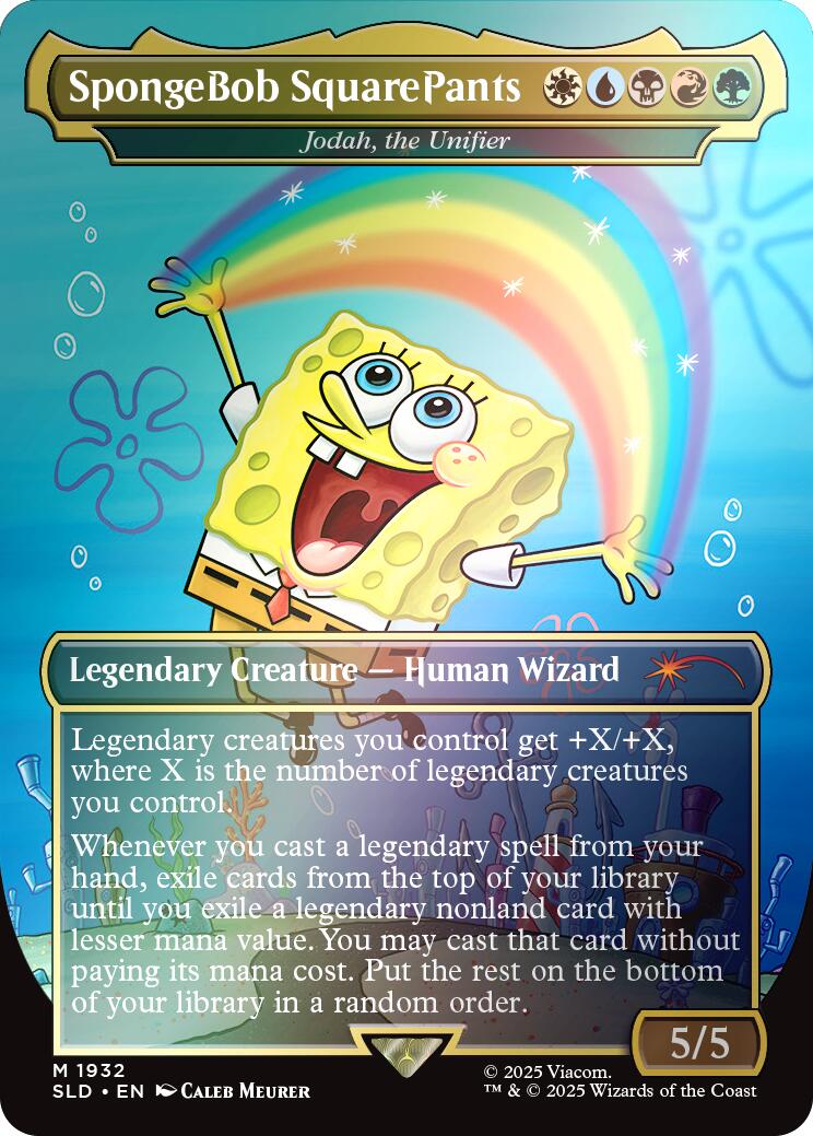 SpongeBob SquarePants - Jodah, the Unifier (Rainbow Foil) [Secret Lair Drop Series] MTG Single Magic: The Gathering | Red Claw Gaming