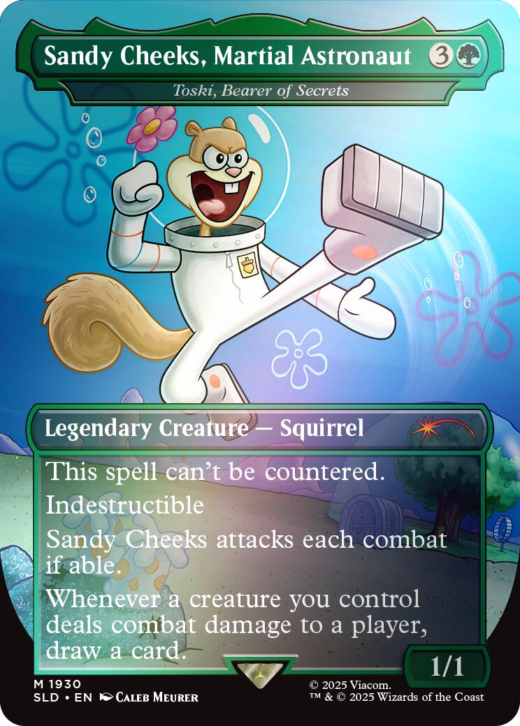 Sandy Cheeks, Martial Astronaut - Toski, Bearer of Secrets (Rainbow Foil) [Secret Lair Drop Series] MTG Single Magic: The Gathering | Red Claw Gaming