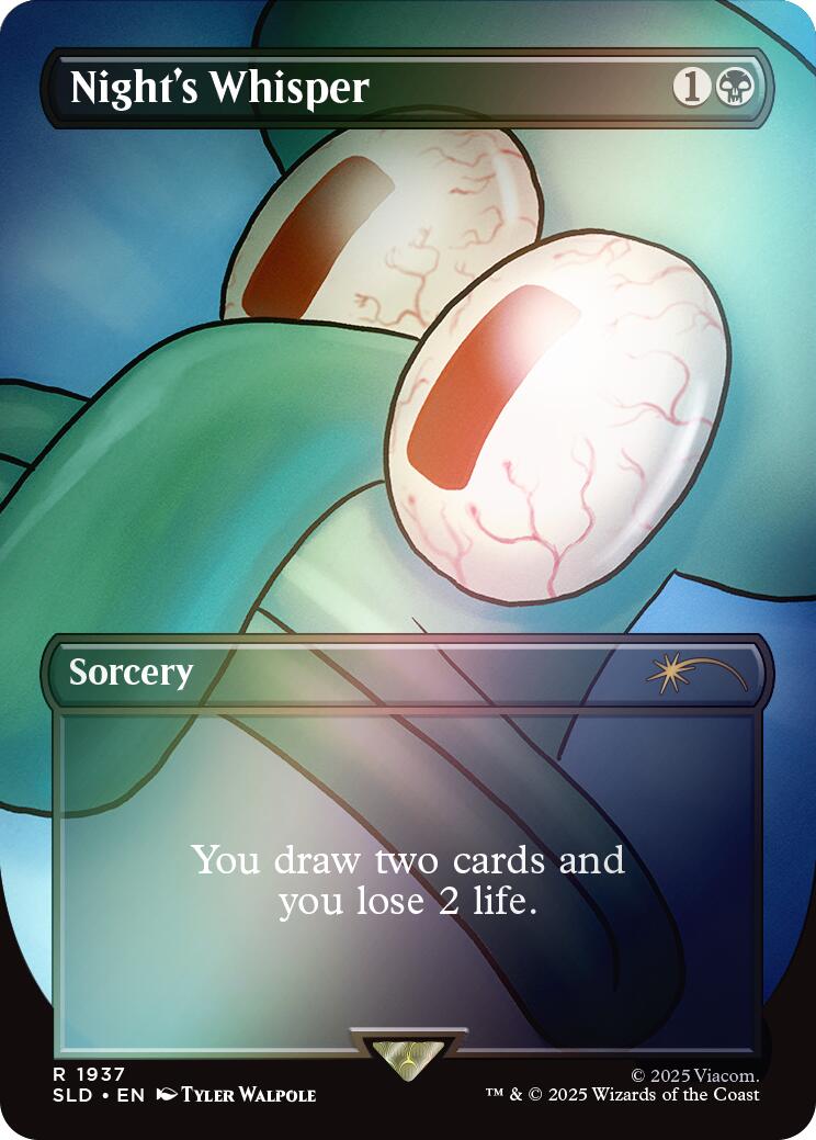 Night's Whisper (Rainbow Foil) [Secret Lair Drop Series] MTG Single Magic: The Gathering | Red Claw Gaming