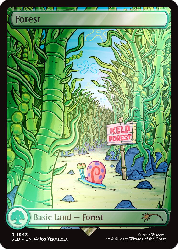 Forest (1943) (Rainbow Foil) [Secret Lair Drop Series] MTG Single Magic: The Gathering | Red Claw Gaming