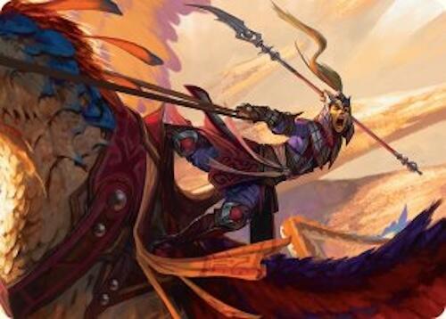 Dragonback Lancer Art Card (3/54) [Tarkir: Dragonstorm Art Series] MTG Single Magic: The Gathering | Red Claw Gaming