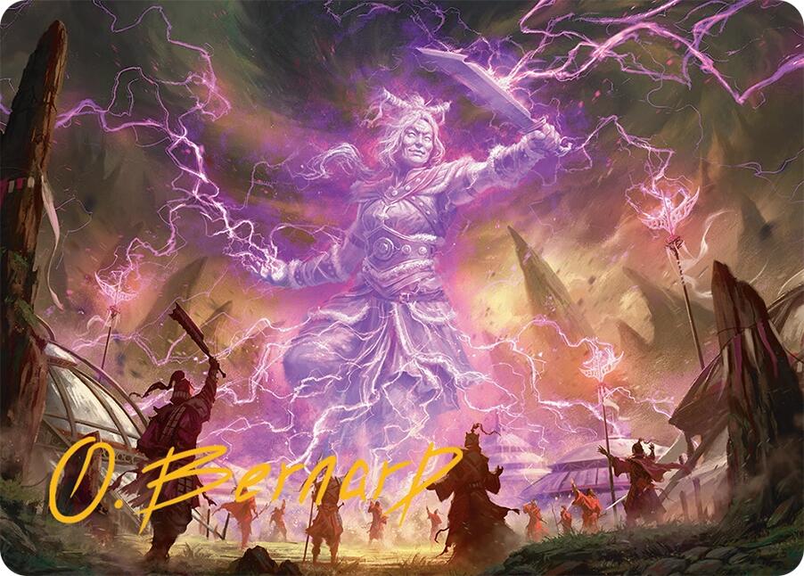 Smile at Death Art Card (4/54) (Gold-Stamped Signature) [Tarkir: Dragonstorm Art Series] MTG Single Magic: The Gathering | Red Claw Gaming