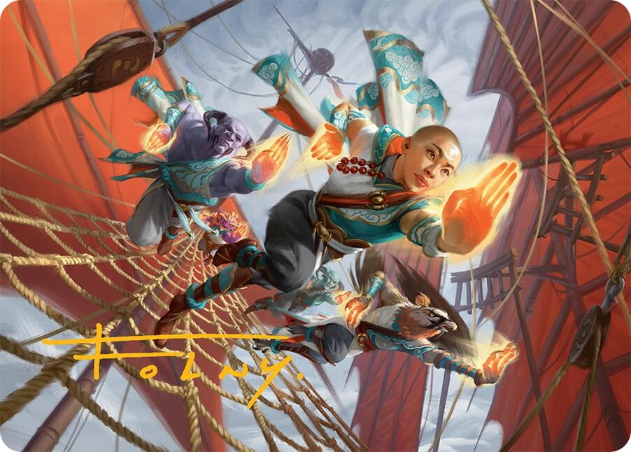 Aligned Heart Art Card (52/54) (Gold-Stamped Signature) [Tarkir: Dragonstorm Art Series] MTG Single Magic: The Gathering | Red Claw Gaming