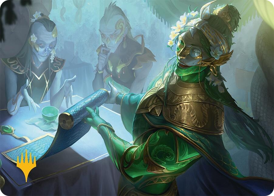 Sibsig Appraiser Art Card (8/54) (Gold-Stamped Signature) [Tarkir: Dragonstorm Art Series] MTG Single Magic: The Gathering | Red Claw Gaming