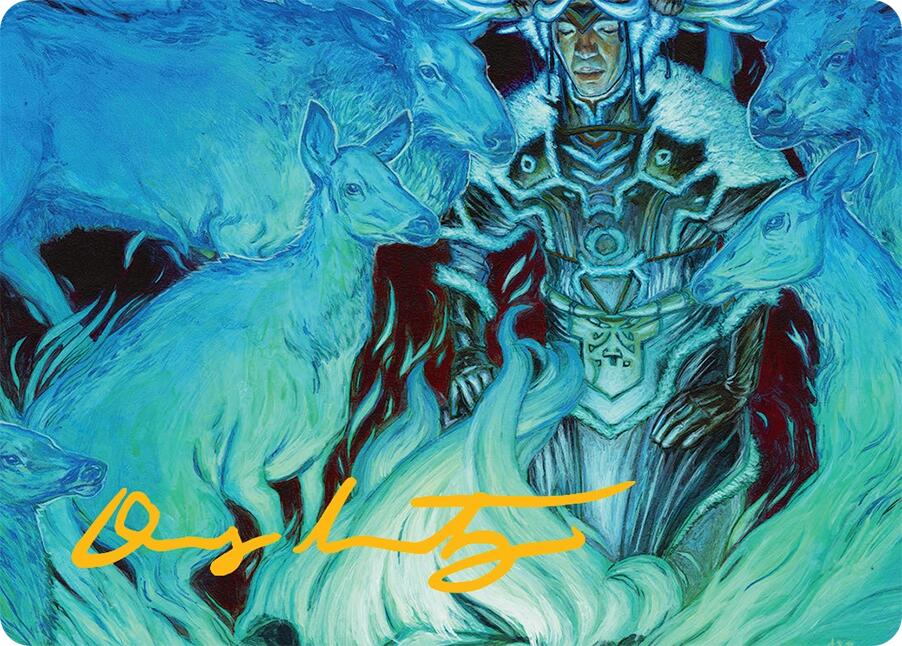 Unending Whisper Art Card (9/54) (Gold-Stamped Signature) [Tarkir: Dragonstorm Art Series] MTG Single Magic: The Gathering | Red Claw Gaming