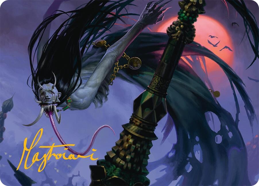 Qarsi Revenant Art Card (12/54) (Gold-Stamped Signature) [Tarkir: Dragonstorm Art Series] MTG Single Magic: The Gathering | Red Claw Gaming