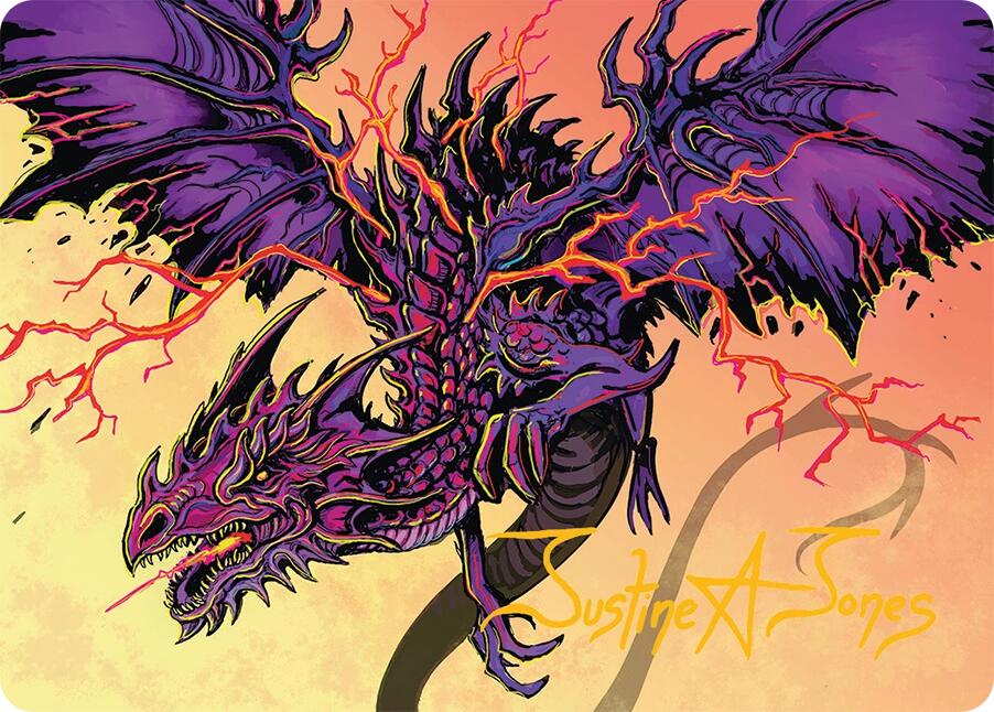 Stormshriek Feral Art Card (35/54) (Gold-Stamped Signature) [Tarkir: Dragonstorm Art Series] MTG Single Magic: The Gathering | Red Claw Gaming