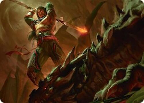 Sarkhan's Resolve Art Card (18/54) [Tarkir: Dragonstorm Art Series] MTG Single Magic: The Gathering | Red Claw Gaming