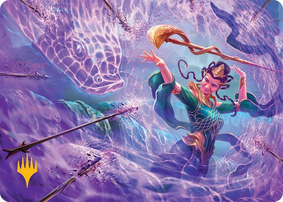 Snakeskin Veil Art Card (19/54) (Gold-Stamped Signature) [Tarkir: Dragonstorm Art Series] MTG Single Magic: The Gathering | Red Claw Gaming