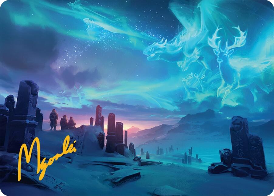 Auroral Procession Art Card (20/54) (Gold-Stamped Signature) [Tarkir: Dragonstorm Art Series] MTG Single Magic: The Gathering | Red Claw Gaming