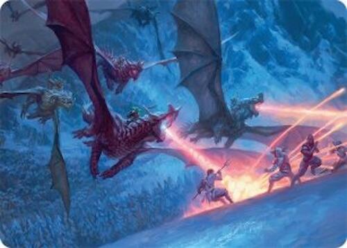 Dragonback Assault Art Card (22/54) [Tarkir: Dragonstorm Art Series] MTG Single Magic: The Gathering | Red Claw Gaming